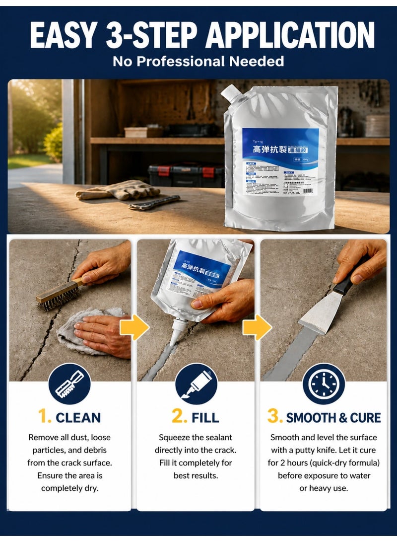 [Dries in 10 seconds] Crack-filling sealant for repairing cracks in roofs and floors - Image 5
