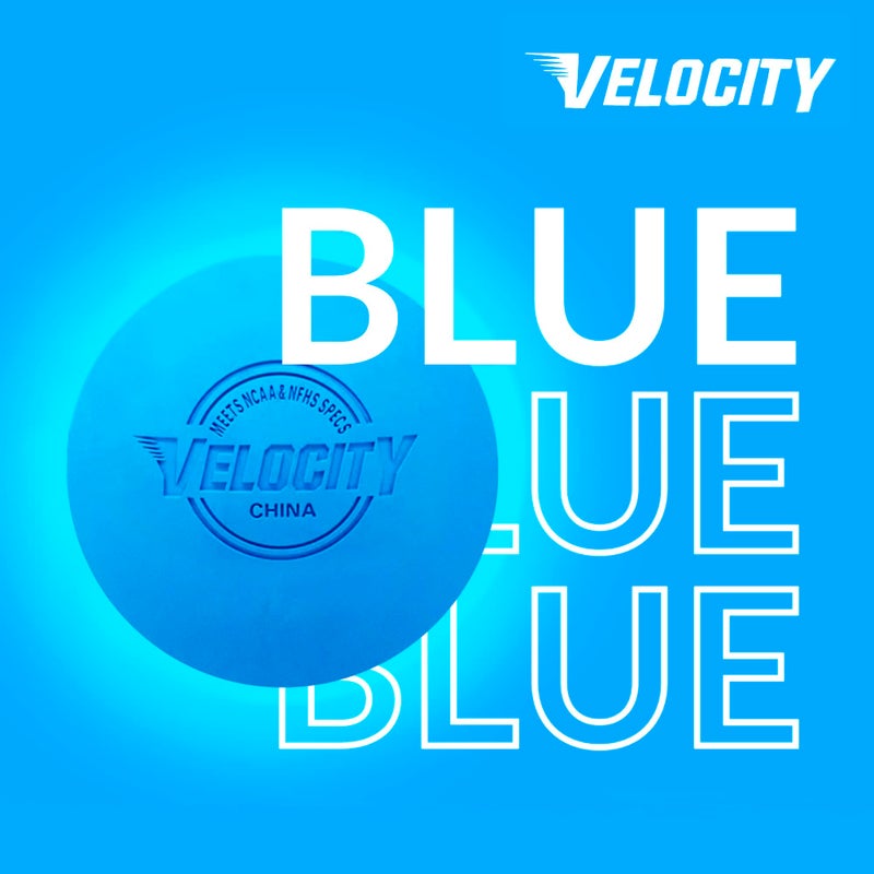 Velocity Practice Lacrosse Balls - 1, 2, 3, 6, 12, 18, 24, 36, 60 and 120 Packs - Official Size and Weight - Light Blue - Image 2