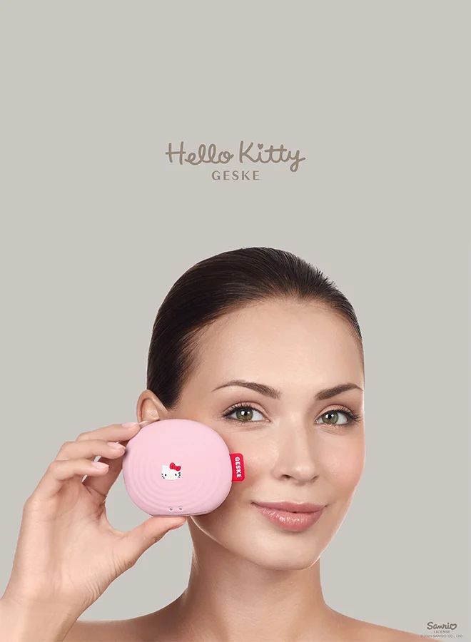 جيسكي فرشاة الوجه الصوتية GESKE x Hello Kitty SmartAppGuided، 4 في 1، فرشاة تنظيف الوجه الكهربائية، فرشاة تنظيف البشرة، تنظيف البشرة، العناية بالبشرة، التنظيف اللطيف