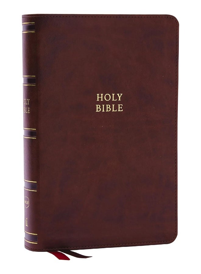 NKJV, Single-Column Reference Bible, Verse-by-verse, Brown Leathersoft, Red Letter, Comfort Print - Image 1