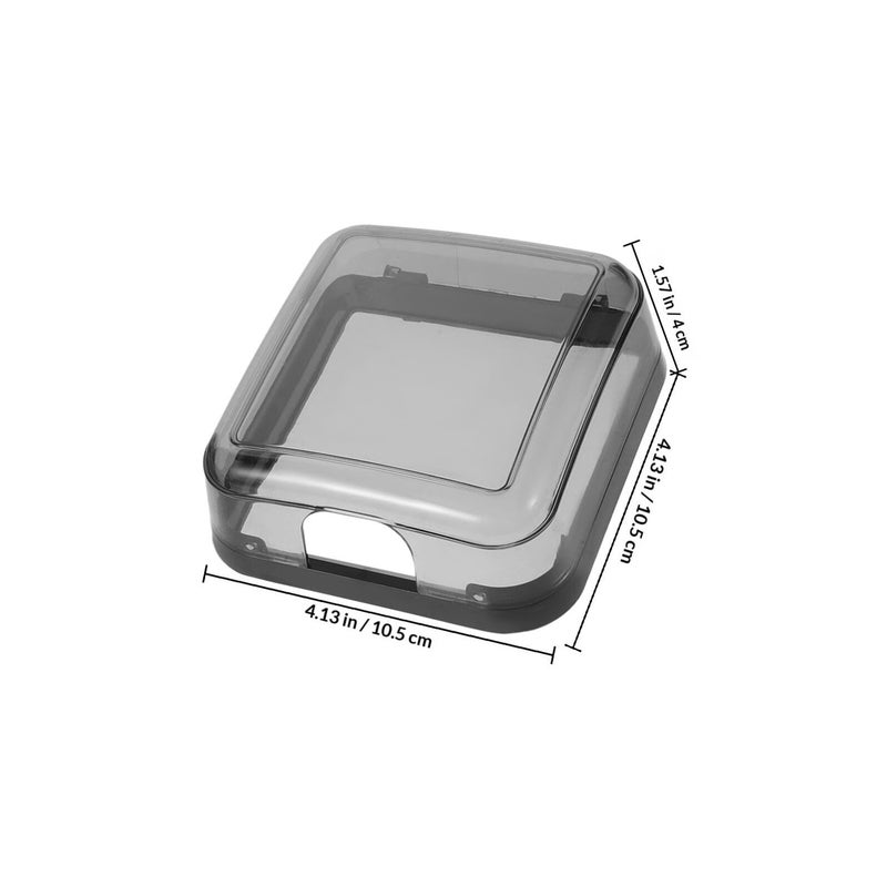 Black Waterproof Electrical Outlet Covers 2 Pack Self Adhesive Weatherproof Socket Protector Box for Bathroom Outdoor Use - Image 4