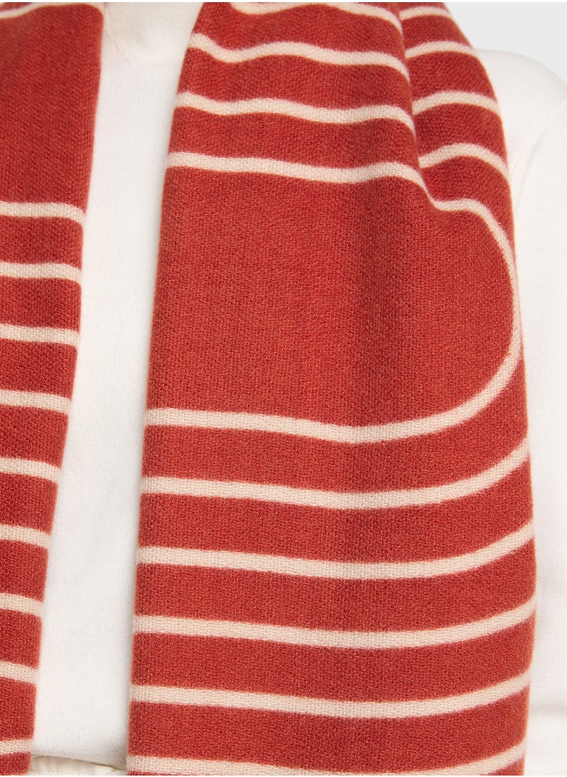 ELLA Light Weight Long Striped Winter Scarf  - Image 4