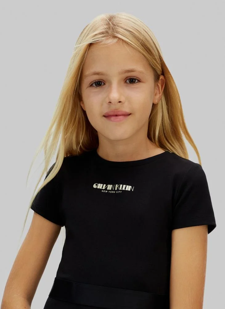 Calvin Klein Jeans Youth Logo Mini Fit & Flare Dress