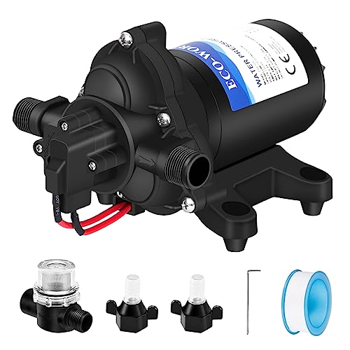 ECO-WORTHY RV Water Pump 12Volt 3.5GPM 50PSI 12V Fresh Diaphragm Pump with Pressure Switch and Self-Priming for RV Yacht Garden Sprayer Food Truck - Image 1