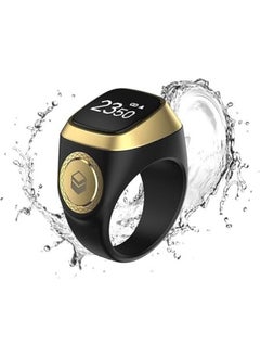iQIBLA iQIBLA Smart Tasbih Zikr Ring-Muslim Prayer-Prayer timing reminder-OLED display-Tasbih Counter- Smart Ring- Wearable Technology- Waterproof Zikr Ring Black-E0120BK-USB (20mm)  - Image 2