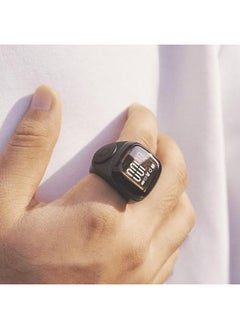 iQIBLA iQIBLA Smart Tasbih Zikr Ring-Muslim Prayer-Prayer timing reminder-OLED display-Tasbih Counter- Smart Ring- Wearable Technology- Waterproof Zikr Ring Black-E0120BK-USB (20mm)  - Image 4