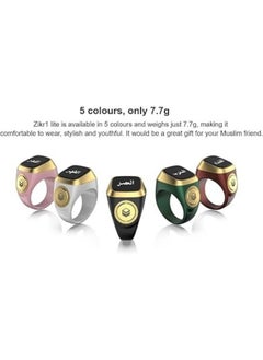 iQIBLA iQIBLA Smart Tasbih Zikr Ring-Muslim Prayer-Prayer timing reminder-OLED display-Tasbih Counter- Smart Ring- Wearable Technology- Waterproof Zikr Ring Black-E0120BK-USB (20mm)  - Image 5
