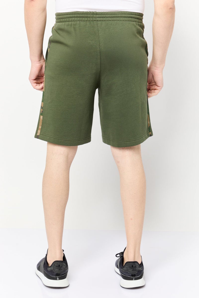 adidas Originals Men Sportswear Fit Camouflage Stripe Outdoor Shorts, Olive - Image 3