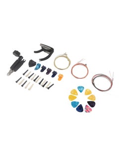 Thoraya Guitar Accessory Kit 3 Set Metal Strings Bridge Pin Winder Capo Picks Replacement Pack  - Image 3