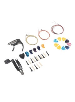Thoraya Guitar Accessory Kit 3 Set Metal Strings Bridge Pin Winder Capo Picks Replacement Pack  - Image 2