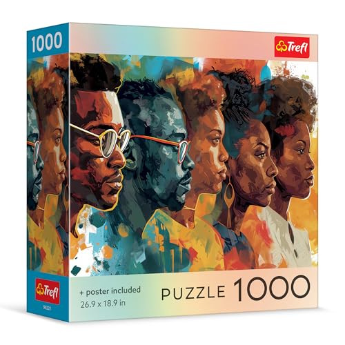 Trefl Square Box Faces in The Mist 1000 Piece Jigsaw Puzzle 27x19 Print DIY Puzzle Creative Fun Classic Jigsaw for Adults and Children from 14 Years Old - Image 1