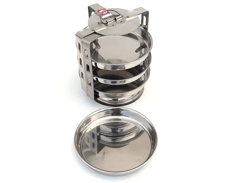 Bleaf Stainless Steel Thatte Idli Stands (4 Plates - 4 thatte idli) - Image 2