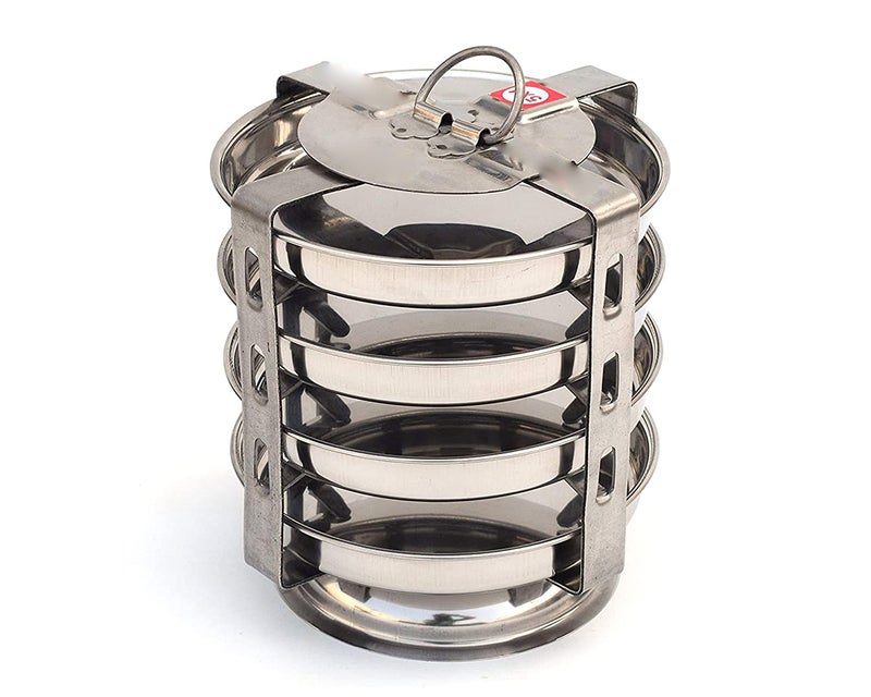 Bleaf Stainless Steel Thatte Idli Stands (4 Plates - 4 thatte idli) - Image 1