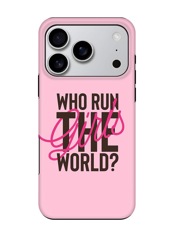 Stylizedd Tough Pro Magnetic Case for iPhone 17 Pro, Dual Layer hybrid PC + TPU Mobile Cover Matte - Who run the world?