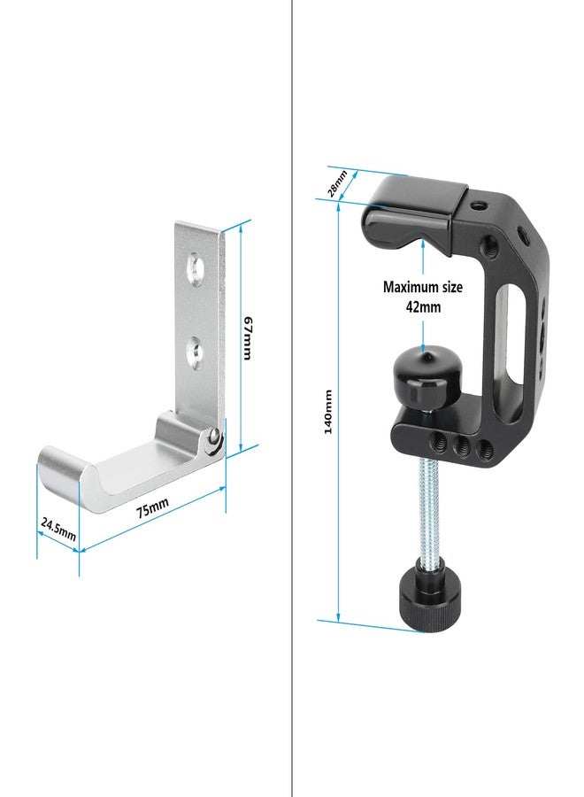 CAMVATE Foldable Wall Hanging Hook for Tool Storage + C Clamp with 1/4" & 3/8" Mounting Points - 3089 - Image 2