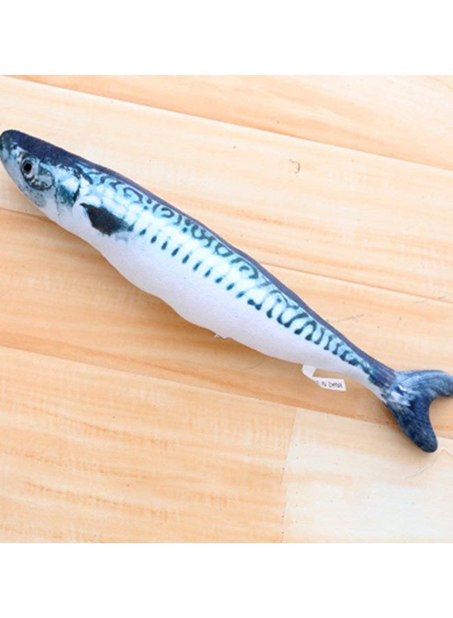 OUTAD Catnip Catmint Fish Shape Short Plush Toy Blue/Purple/Gold 20centimeter - Image 3