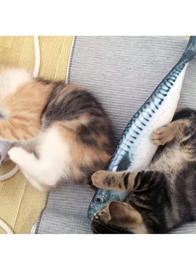 OUTAD Catnip Catmint Fish Shape Short Plush Toy Blue/Purple/Gold 20centimeter - Image 4