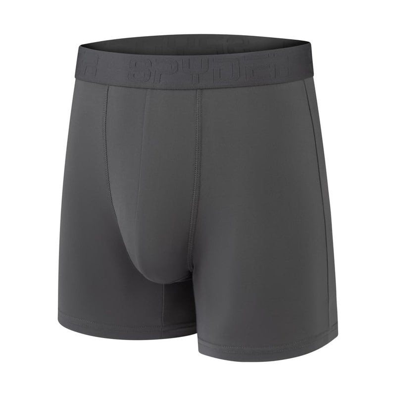 Spyder Mens Boxer Briefs 5 Pack Poly Spandex Performance Boxer Briefs Underwear (Brown/Grey/Green/Navy/Black, Medium) - Image 3