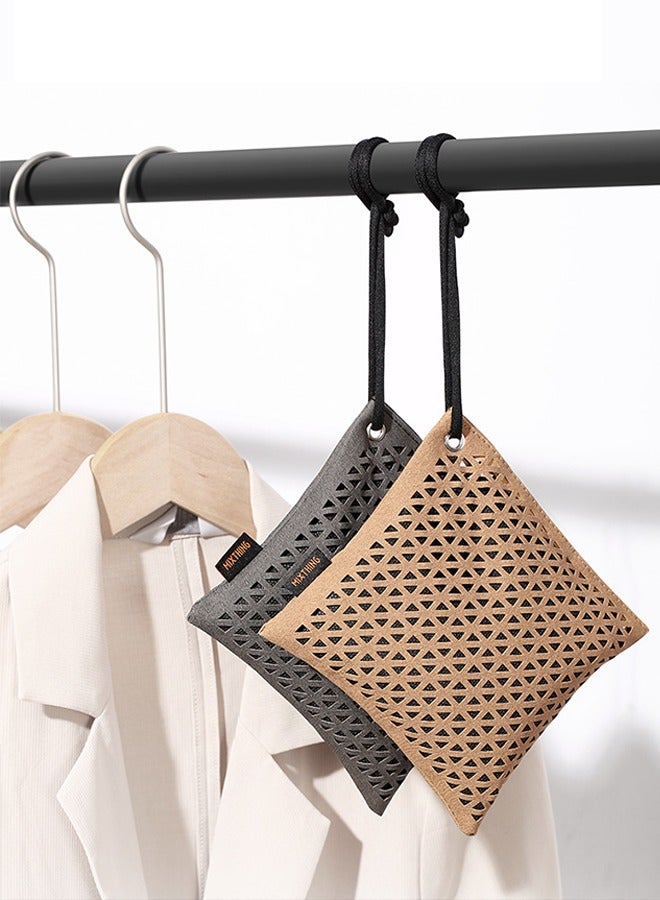 Activated Charcoal Odor Absorber,Reusable Hanger. Natural Bamboo Charcoal W Minerals Air Purifying Bag For Car Home Closet Air Freshener Deodorizer Odor Eliminator (2 PACK) - Image 5