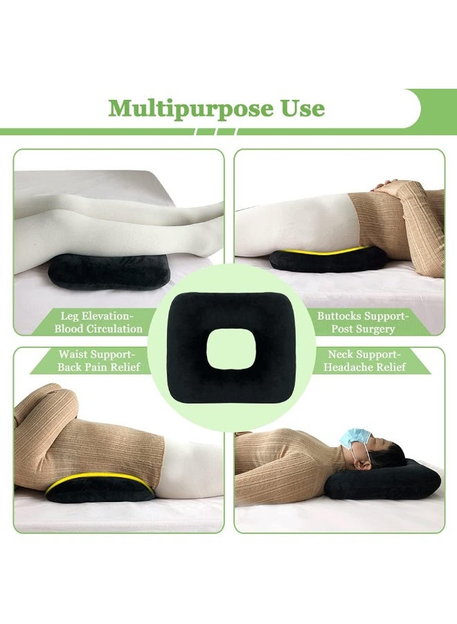 AOSSA Bed Sore Cushions for Butt Positioning Pillow Pressure Ulcer Cushion Donut Pressure Relief Pillow for Sleeping Position Wedge After Surgery Turning Back Body Leg Support Medical Seat Cushion - Image 2