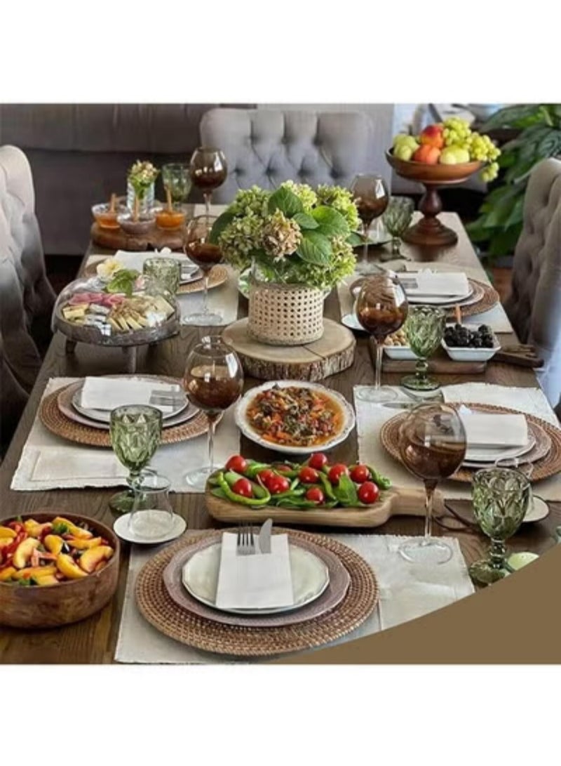 50-Piece Disposable Cloth Like Napkins, Built-in Flatware Pocket, Wedding Party Linen Feel White Napkin, Prefolded for Silverware,16*16 Inch,White - Image 4