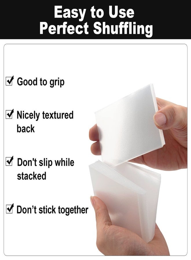 Fabmaker 200 Pack Japanese Sized Trading Card Sleeves, Small Card Sleeves Deck Protector for Yu-Gi-Oh, Cardfight Vanguard & Photocards, Study & Never Tear, Back-Textured Perfect Shuffling, Clear - Image 4