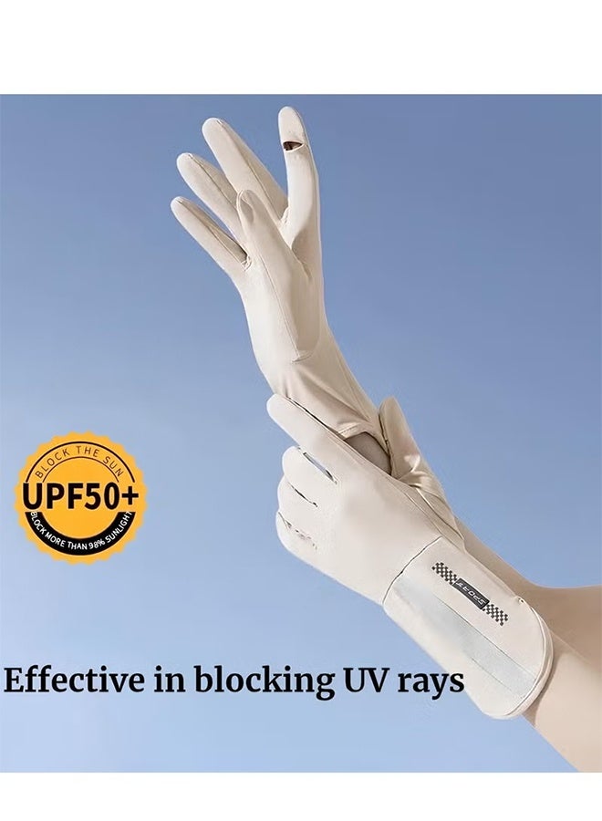 GIFT 2 pcs Women's Gloves Driving Gloves Non-slip Sun Protection Summer UV Protection Sports Gloves - Image 3