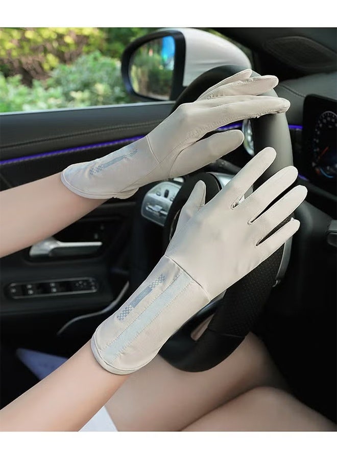 GIFT 2 pcs Women's Gloves Driving Gloves Non-slip Sun Protection Summer UV Protection Sports Gloves - Image 2