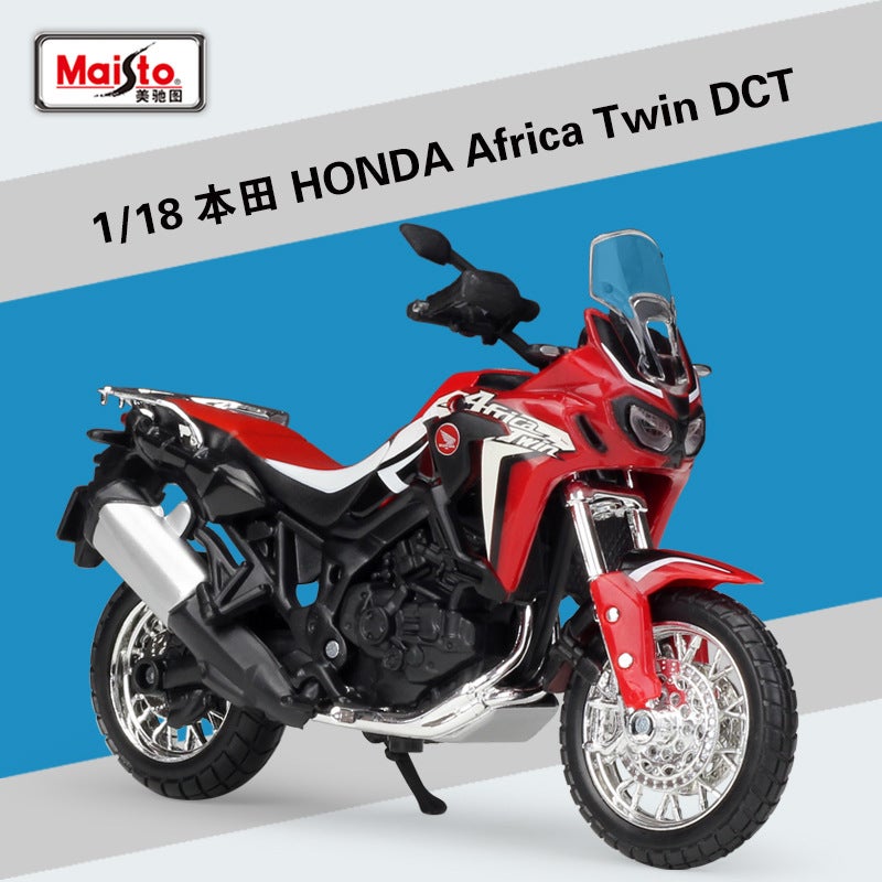 1:18 Kawasaki Ninja H2R Diecast Motorcycle Model with Stand #20-16910 Honda Africa Twin DCT Red 
