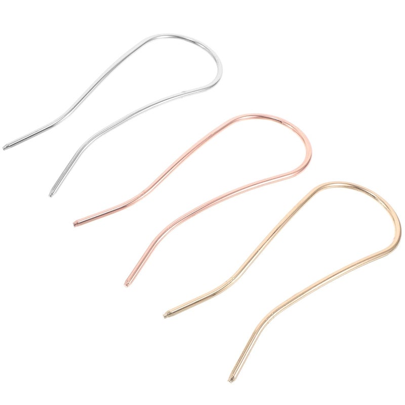 Alipis 3pcs Metal U-shaped Hair Forks Hair Pins for Women Styling Accessories French Updo Clips Buns Zinc Alloy - Image 1