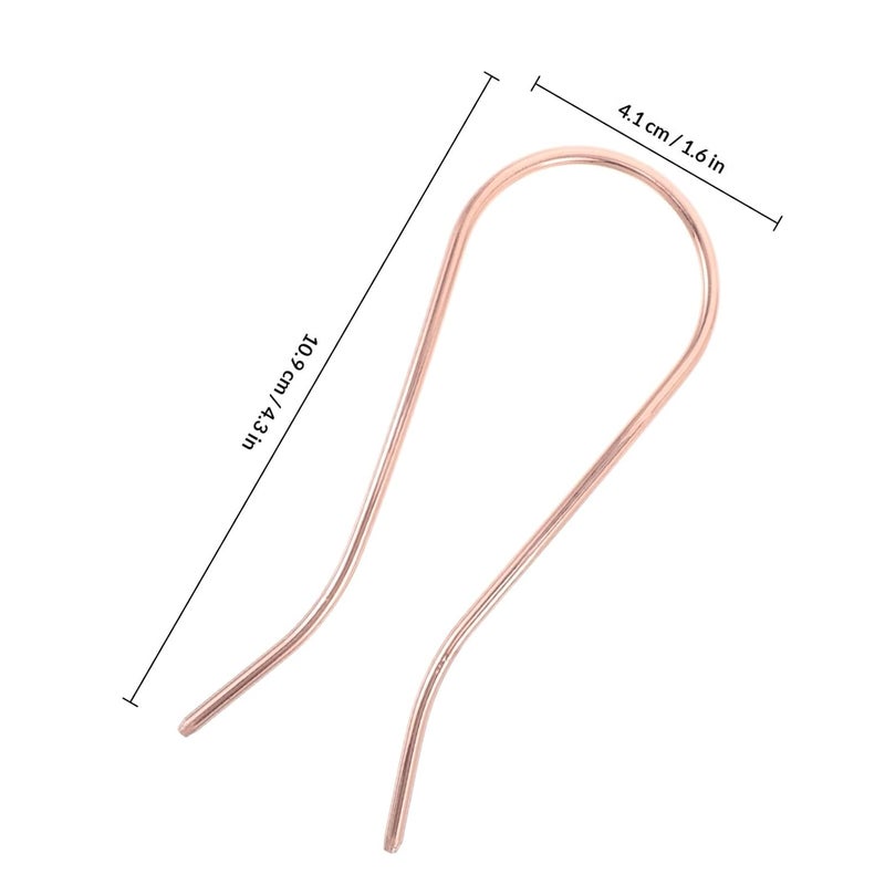 Alipis 3pcs Metal U-shaped Hair Forks Hair Pins for Women Styling Accessories French Updo Clips Buns Zinc Alloy - Image 2