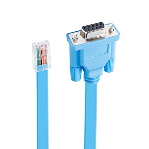 DTECH DB9 to RJ45 Console Cable Cisco Device Management Serial Adapter (6 Feet, Blue) - Image 3
