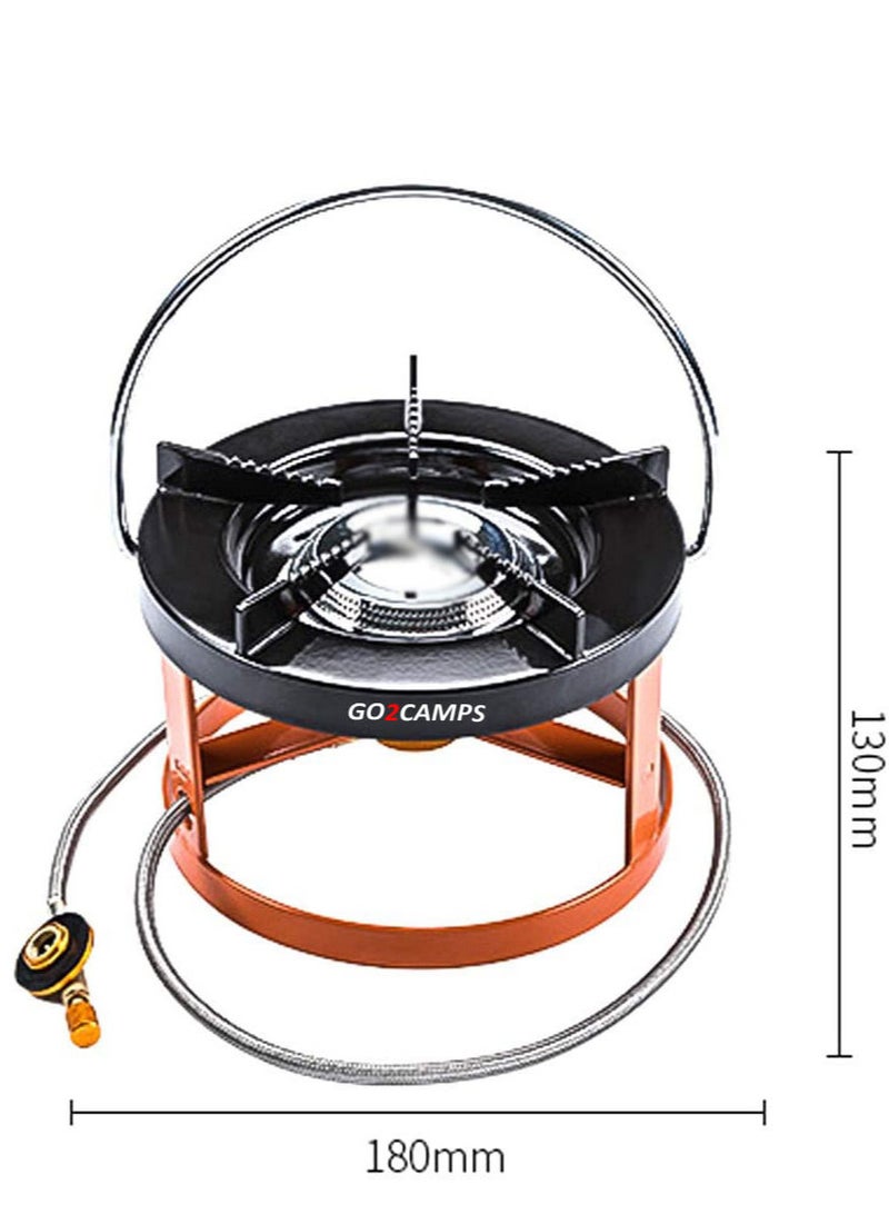 جو تو كامبس مواقد التخييم الخارجية من نوع سبليت | مواقد تخييم البوتان غازات مسطحة رؤوس خزانات برغي فرن غاز مواقد نزهة محمولة مع محول | مواقد الغازات المنقسمة خرطوم 1 متر مع موصل - Image 2