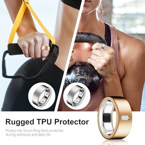 Snyeest 10 Pack Cover Compatible for Oura Ring 4/Gen 3 Heritage/Gen 3 Horizon,(NOT Compatible with Oura 4 Ceramic),Charging Directly,Rugged TPU Elastic Finger Protector for Workout Women Men-Size 10 - Image 5