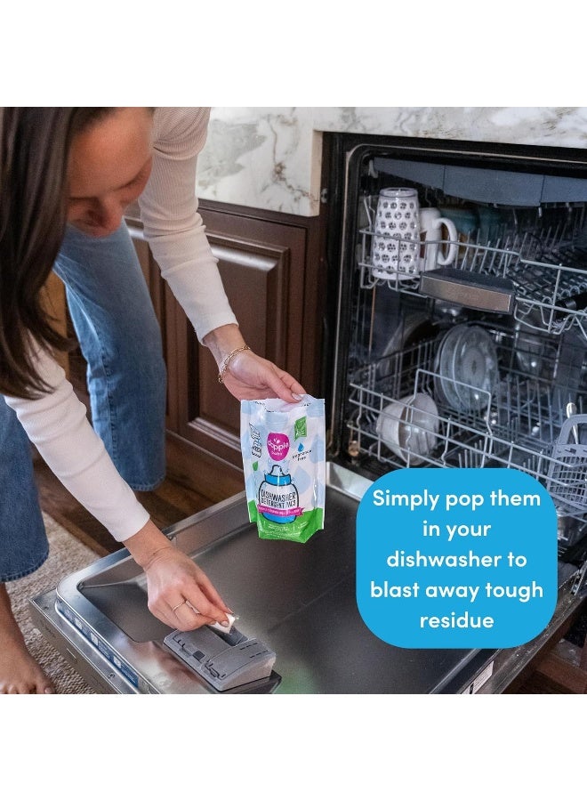 Dapple Dishwasher Detergent Pacs Baby, 25 Count Pouch (Pack of 2), Fragrance Free, Plant Based & Hypoallergenic Dishwasher Pods - Image 5