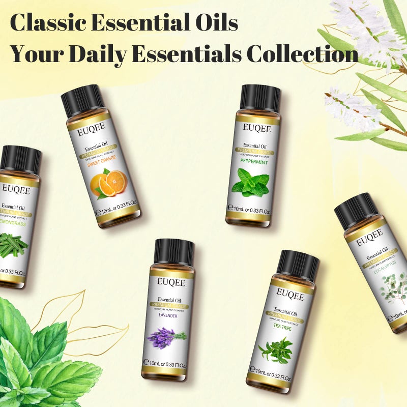 EUQEE Holiday Island Fragrance Oil Gift Set of 6 Summer Fragrance Essential Oils Set for Humidifier, Aromarathepy - 10ml - Pineapple, Coconut, Sea Breeze, Bubble Gum, Bay Rum, Marshmallow - Image 2