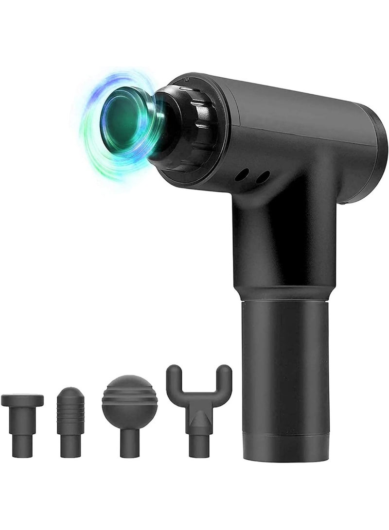 جهاز مساج العضلات الكهربائي الاحترافي – مسدس تدليك عميق للعضلات والأنسجة – مع رؤوس متعددة قابلة للتبديل – تخفيف آلام العضلات والإجهاد – مناسب للرياضة والاستشفاء والعلاج المنزلي – تصميم محمول وسهل الاستخدام - متعدد الالوان - Image 2