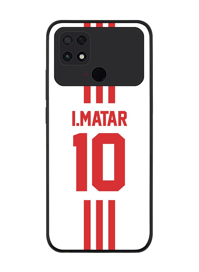 Stylizedd Rugged Black edge case for Xiaomi Poco C40 Slim fit Soft Case Flexible Rubber Edges Anti Drop TPU Gel Thin Cover - Football Team - UAE Player Name - I.Matar - Image 1