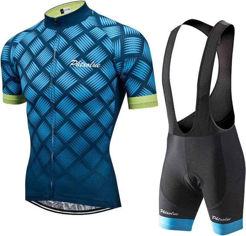 PHTXOLUE Cycling Kit Men Cycling Jersey Set Cycling Bib Shorts Bicycle Jersey Shirts Outfit Uniform Clothes - Image 1