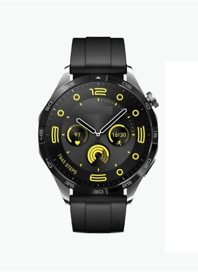 modio - Modio MR70 Round Shape Smart Watch With 4 Pair Straps and Wireless Charger For Gents and Boys Black - Image 1