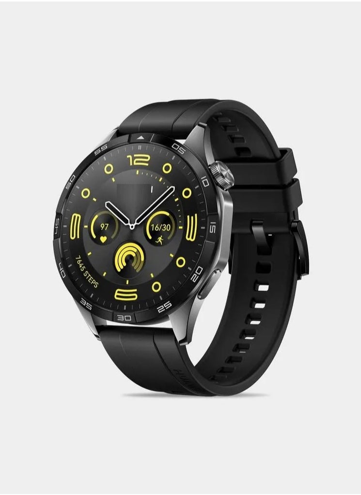 modio - Modio MR70 Round Shape Smart Watch With 4 Pair Straps and Wireless Charger For Gents and Boys Black - Image 1