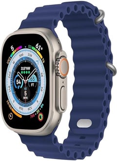Generic Silicone Sport Band Compatible with T900 Ultra - Navy 