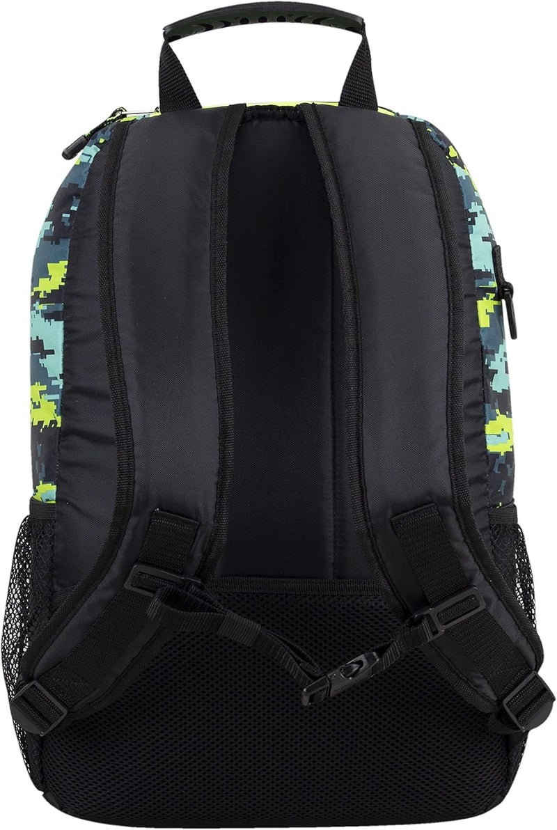 Eastsport Travel Skateboard Backpack Double Strap Laptop Bag Multi-Sport Design for Men and Women, Neon Yellow Blue Static Camo Black - Image 4