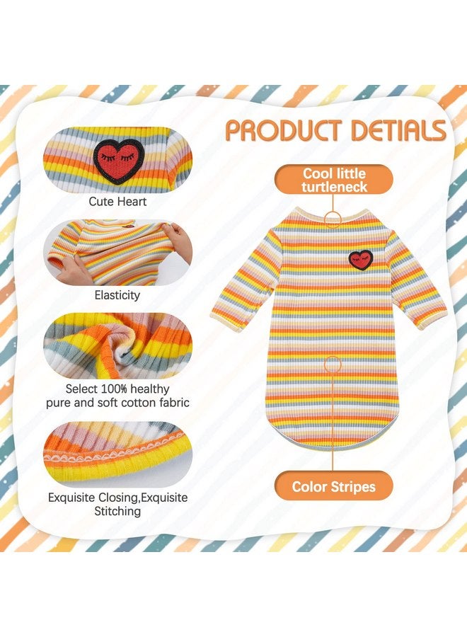 DENTRUN DENTRUN Hairless Cats Shirt Breathable Cat Daily Wear Clothes Stripe Vest Adorable Pajamas Jumpsuit Soft & Skin-Friendly - Image 4