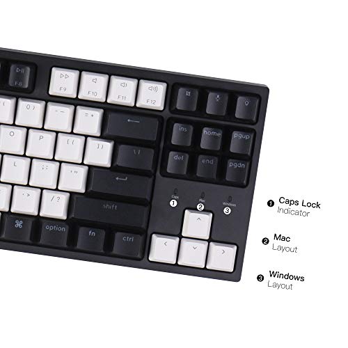 Keychron كيبورد ميكانيكي سلكي قابل للتبديل السريع من نوع Keychron C1 مع مفتاح Gateron G Pro Brown / أغطية مفاتيح ABS مطبوعة مزدوجة / إضاءة خلفية بيضاء / كابل USB Type-C، بدون لوحة أرقام 87 مفتاح لماك وويندوز - Image 4