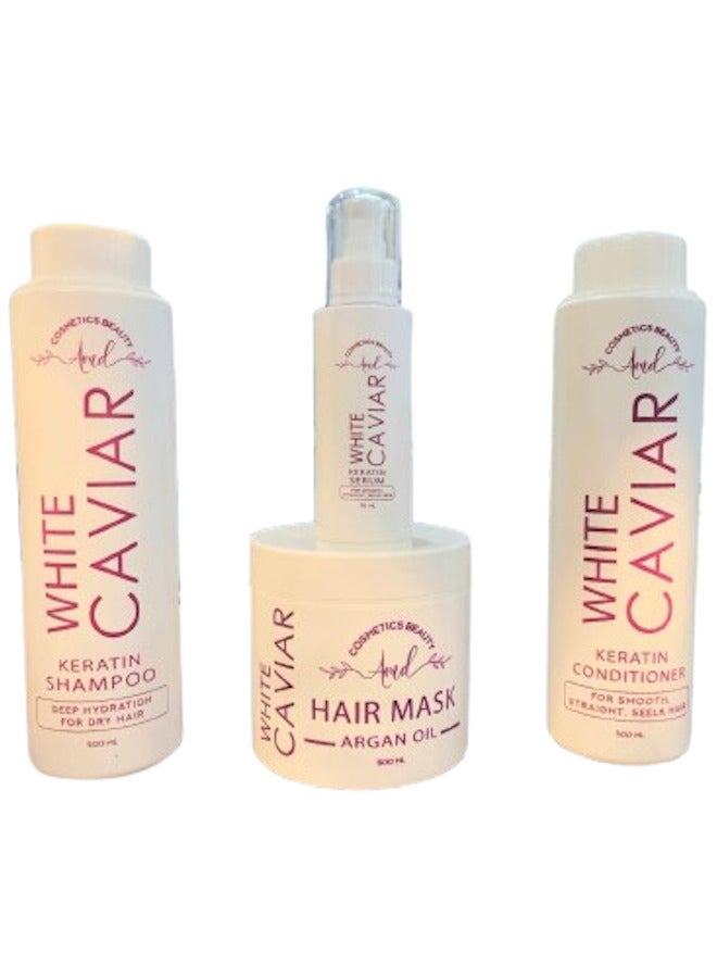 AMD White caviar keratin hair set of four
