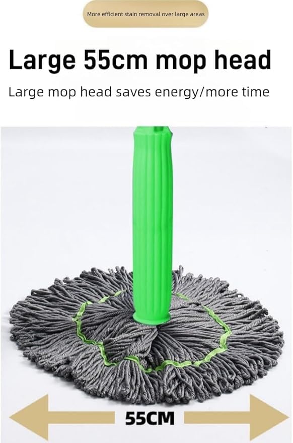 NOBILEA 2 in 1 Dehydrated Floor Cleaning Mop 360 Rotatable Adjustable Spin Round Mop SelfWringing Twist Mops Scratch Mop - Image 5
