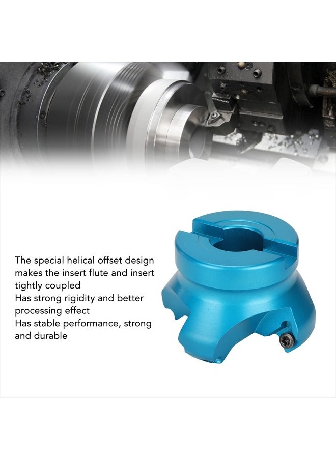 Kadimendium - CNC Milling Cutter, High Efficiency 4 Flutes Oxidation Resistance Special Helical Offset Design Lathe Face Mill Aluminum Alloy for Plane Machining - Image 1