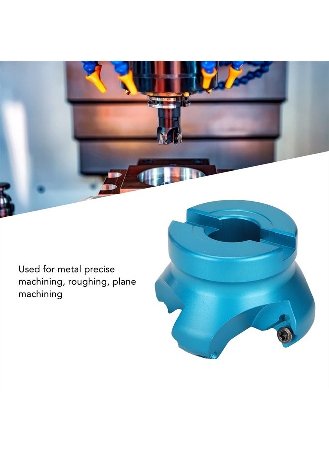 Kadimendium CNC Milling Cutter, High Efficiency 4 Flutes Oxidation Resistance Special Helical Offset Design Lathe Face Mill Aluminum Alloy for Plane Machining  - Image 4