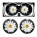 FSTURIOS 2 PCS Car Cupholder Coaster Absorbent Ceramic Coaster Daisy Cup Holder Insert with Finger Notch Cute Spring Blossoms Flower Drink Coasters Vehicle Decor for Women Men - Image 2